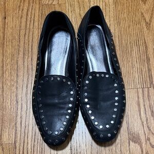 Black Studded Loafers bleaker and bond size 9 leather